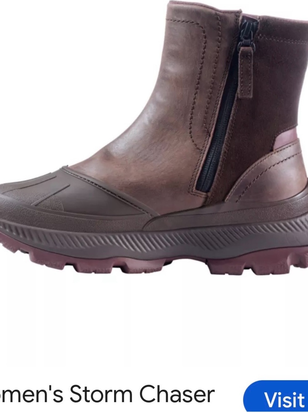 L.L. Bean Women's Brown Waterproof Zip-Top Ankle Boot